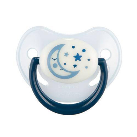 CANPOL BABIES Smoczek Uspokajający Silikonowy Anatomiczny 6-18m Night Dreams Niebieski 