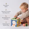 Taf Toys Pojemnik Zabawa i Odkrywanie Sensoryczna Kostka Edukacyjna 12m+ z chustkami
