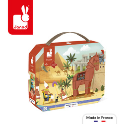 Janod Puzzle panoramiczne w walizce Antyk i mitologia 100 elementów 6+ Made in France