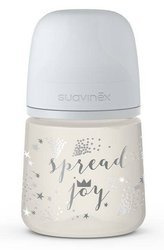 Suavinex  Sx Pro Spread Joy Butelka Smoczek Fizjologiczny, Wolny Przepływ 150ml Szara Korona