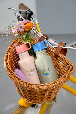 Lassig Bidon ze stali nierdzewnej z ustnikiem i uchwytem 500 ml Sunny Explorer green/blue