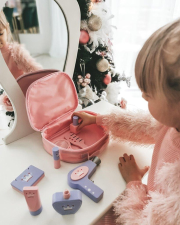 Joueco Drewniany zestaw Beauty do makijażu i kosmetyczka