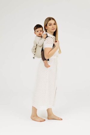 LennyLamb Nosidło Klamrowe Onbuhimo Z Tkaniny Skośno-Krzyżowej (58% Bawełna, 42% Wiskoza Bambusowa), Rozmiar Standard - Track