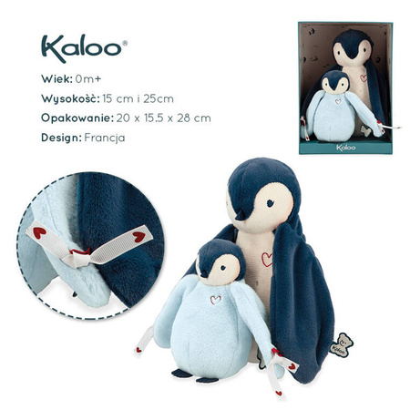 Kaloo Zestaw Dwóch Przytulanek Pingwinki 25 cm i 15 cm w Pudełku Kolekcja Complices