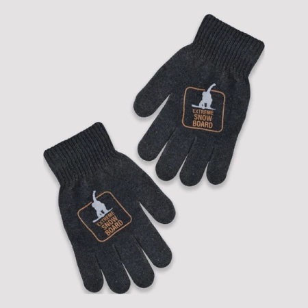 Noviti Rękawiczki Wełniane Chłopięce Pięciopalczaste ABS Rozmiar 14