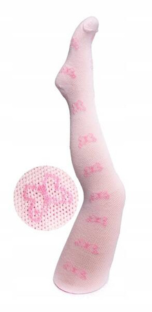 Rajstopy ażur z kolorowym wzorem 104-110cm