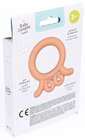 GiliGums Gryzak Ośmiornica Baby Brzoskwiniowy