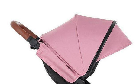 Petite&Mars Street+ Air Wózek Spacerowy Stelaż Oak z Osłoną na Nóżki + Budka Rose Pink