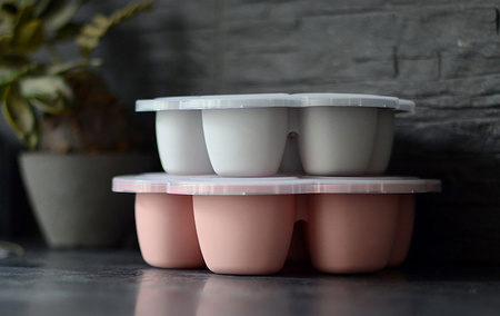 Beaba Silikonowy pojemnik do mrożenia 6 x 90 ml Light mist