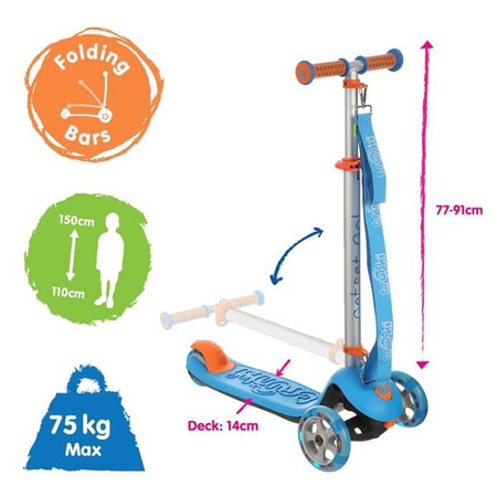 Trunki Składna Hulajnoga Duża Niebieska