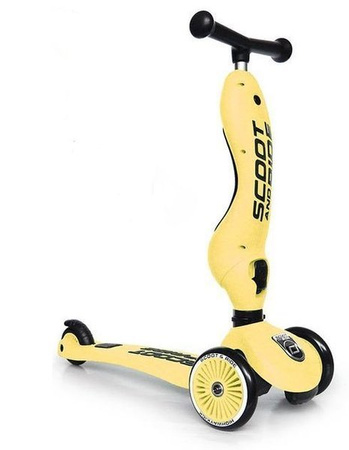 Scootandride Highwaykick 1 Jeździk i Hulajnoga 2w1 1-5 Lat + Scootandride Kask S-M Lemon