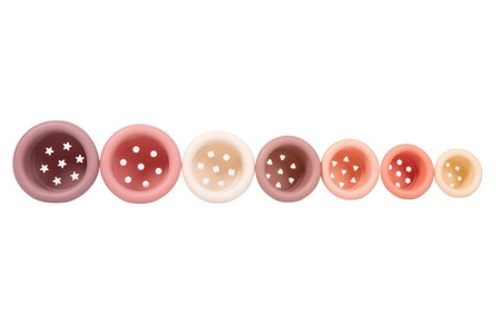 Bo Jungle Silikonowa wieża z kubków Lovely Pink