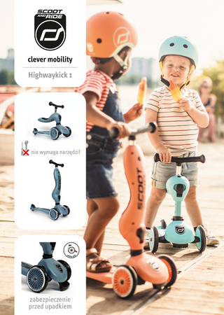 POS marketing Naklejka na główkę ekspozytora SCOOTANDRIDE HK1 30 cm x 42 cm