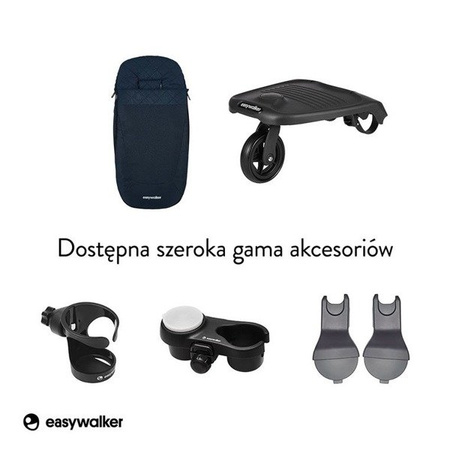 Easywalker Harvey 2  Premium Wózek Spacerowy  Sapphire Blue  (zawiera stelaż, siedzisko z budką, pałąk, folię przeciwdesz. i adapter wysokości) Sapphire Blue