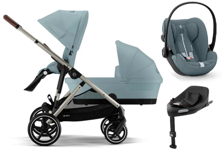 Cybex Gazelle S Wózek Głęboko-Spacerowy Rok Po Roku + Cybex Cloud G I - Size Fotelik Samochodowy + Baza