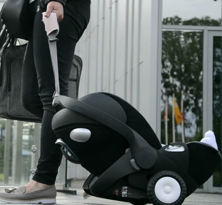Rollersy Adaptery Z Kółkami Do Fotelików Samochodowych  Black
