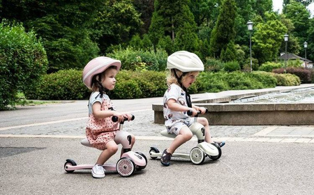 Scootandride Highwaykick 1 2w1 Jeździk i Hulajnoga 1-5 lat + Kask XXS-S Dla Dzieci 1-5 Lat Ash