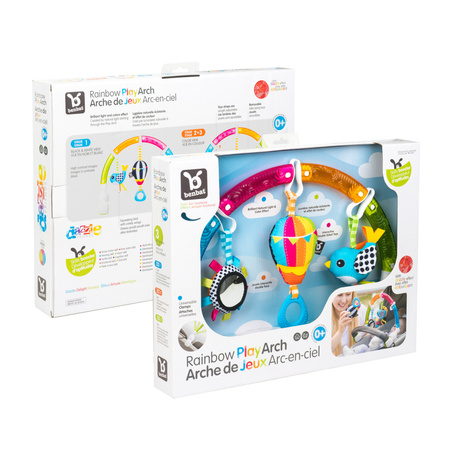 Benbat Łuk sensoryczny z zabawkami do wózka i fotelika - rainbow