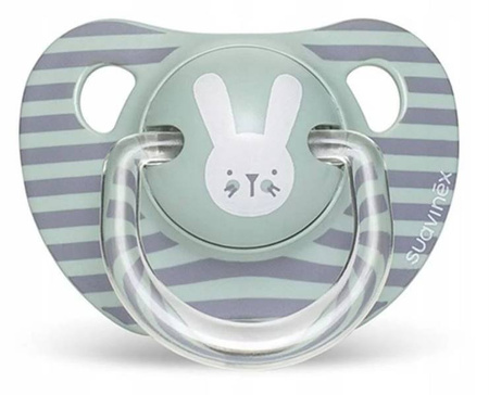 Suavinex Smoczek anatomiczny silikonowy Premium 6-18m Królik Hygge Baby Zielony