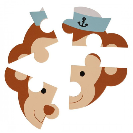 Bo Jungle Puzzle Animal małpka miś koala 3 szt