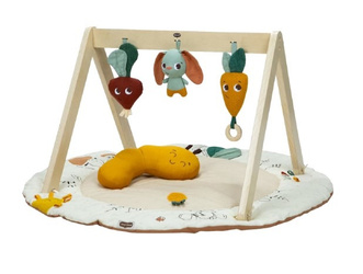 Tiny Love Gimnastyka/Mata Edukacyjna Z Drewnianym Stojakiem - Garden of Adventure