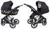 Coletto Craft Wózek Głęboko-Spacerowy 2w1 C-06 Czarno-Srebrna Rama 
