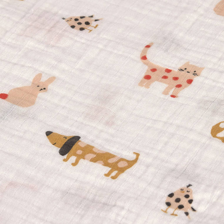 Lassig Muślinowa pieluszka otulacz z biobawełny Zestaw 3 szt. 85x85cm Little Mateys spicy orange