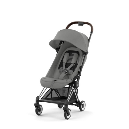 Cybex Coya Wózek Spacerowy Rama Chrome Mirage Grey + Cybex Coya Moskitiera Black