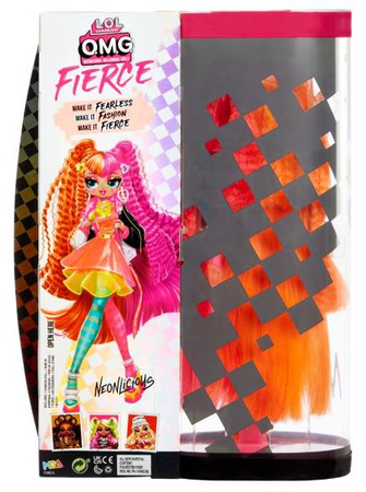L.O.L. Surprise 707 OMG Fierce Dolls Wysoka Lalka 29cm Neonlicious
