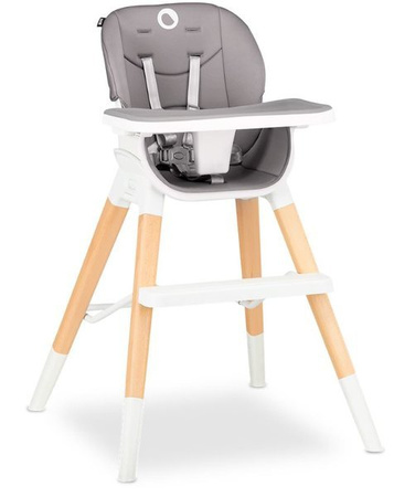 Lionelo Mona Drewniane Krzesełko Do Karmienia Stone