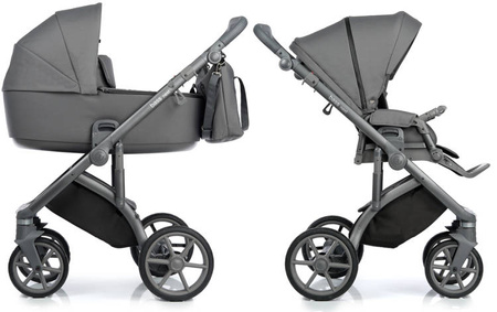 Roan Bass Next Wózek Głęboko-Spacerowy 2w1 Steel Grey
