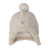 Lodger Fleece Dwuwarstwowa Zimowa Czapeczka z Polaru 1-2 lata Jasnobeżowa Birch