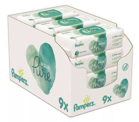 Pampers Chusteczki Aqua Pure 9x48sztuk