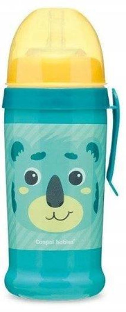 Canpol Bidon Niekapek z Rurką Silikonową 350ml Hello Little 56/510 Turquoise