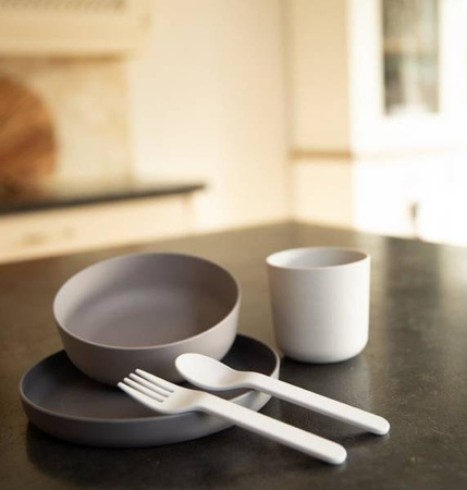 Bo Jungle Zestaw Naczyń BioPlastik CPLA Grey 
