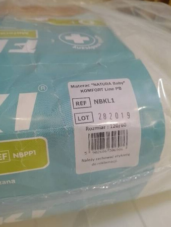 [OUTLET] Fiki Miki Materac Natura Baby Komfort Line PB 120x60 cm