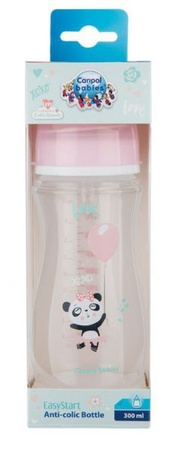 Canpol Babies EasyStart Exotic Animal Butelka Szerokootworowa Antykolkowa Easystart 300 Ml 35/222_pin  Różowy