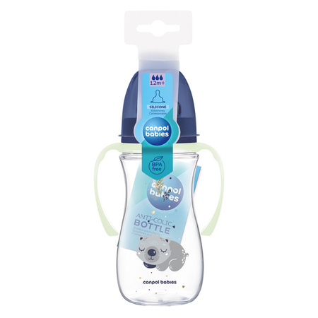 Canpol Babies EasyStart Butelka Antykolkowa 300ml Sleepy Koala 35/238 Niebieska