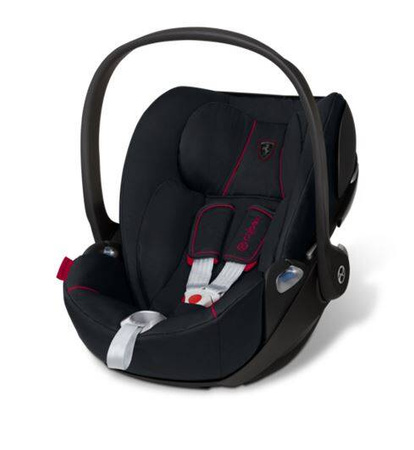 Cybex Balios S Lux Wózek Głeboko-Spacerowy Moon Black 2023 + Fotelik Cloud Z I-Size Victory Black - Ferrari + Tapicerka Letnia White + Adaptery