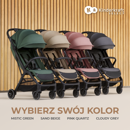 [OUTLET] Kinderkraft Nubi 2 Wózek Spacerowy Pink Quartz