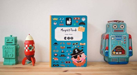Janod Magnetibook Magnetyczna Układanka Śmieszne Buzie Chłopiec