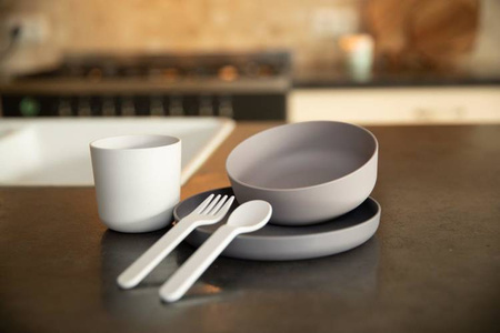 Bo Jungle Zestaw Naczyń BioPlastik CPLA Grey 