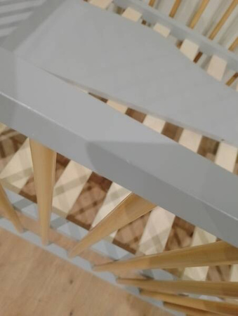 [OUTLET]  Kinderkraft Lunky XL Łóżeczko Drewniane Barierka Grey