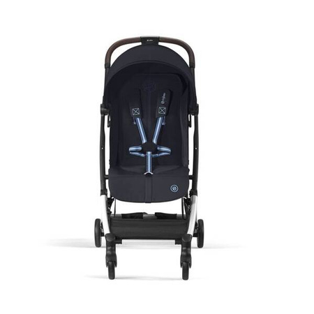 Cybex Orfeo Wózek Spacerowy Rama Srebrna Dark Blue + Folia Przeciwdeszczowa