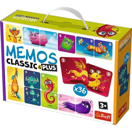 Trefl Gra Memos Classic & Plus. Urocze Potworki