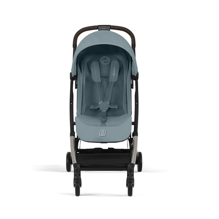 Cybex Orfeo Wózek Spacerowy Rama Taupe Stormy Blue 2025 + Cybex Pałąk