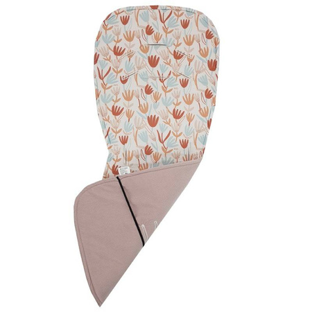 EKO, PODKŁADKA DO WÓZKA PD-10 BEŻOWE KWIATKI