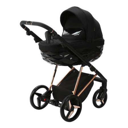 Adamex Quantum Special Edition Wózek Głęboko-Spacerowy 2w1 Czarny TK-619-SE