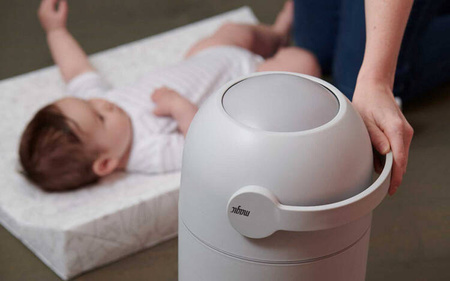 Magic Majestic Kosz Na Zużyte Pieluchy + Worki Jasny Szary