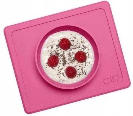 EZPZ Silikonowa Miseczka z Podkładką 2w1 Mini Bowl Różowa 